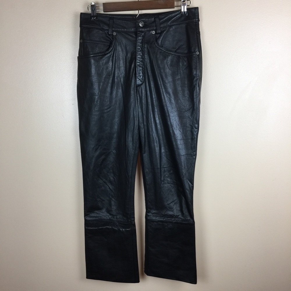 Maxima Black Leather Pants